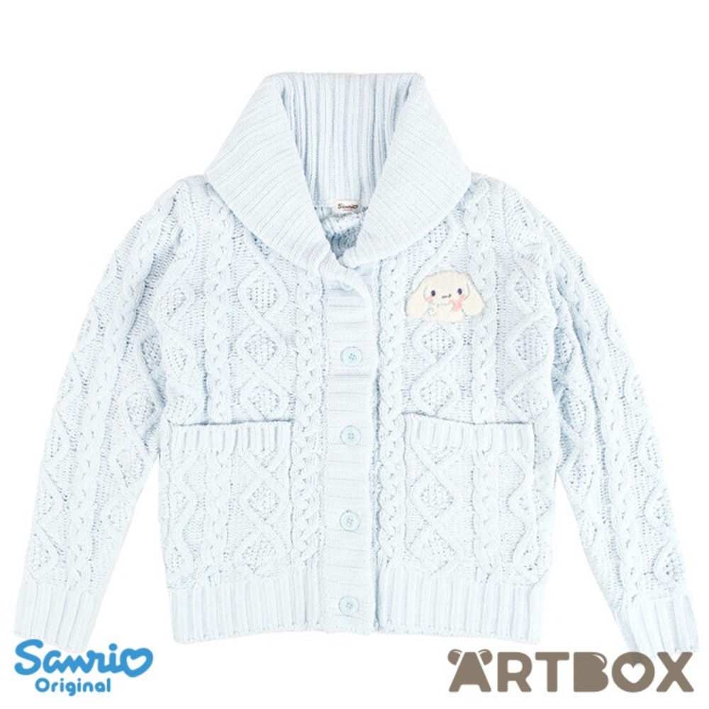 RARE NWOT Sanrio Cinnamoroll Chenille Knit Cardigan Sweater Japan Import OS